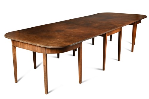 Lot 337 - A George III mahogany D-end dining table
