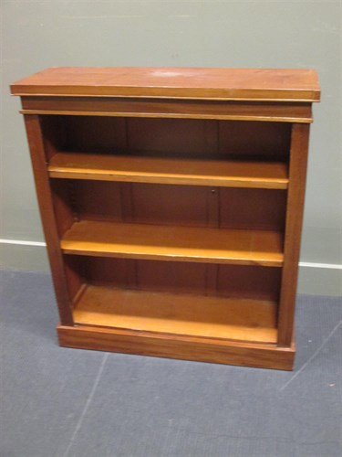 Lot 309 - A Victorian mahogany open front bookcase, 94 x...