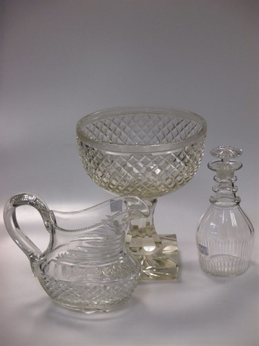 Lot 26 - A Regency mallet shaped decanter with mushroom...