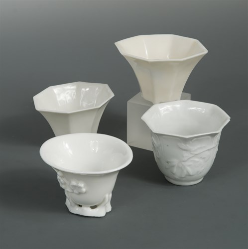 Lot 101 - A set  of four Dehua cups, Kangxi period or later