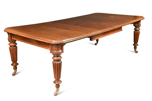 Lot 405 - A mid-Victorian mahogany extending dining table
