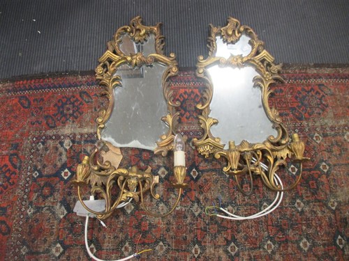 Lot 416 - A pair of 18th century style giltwood...