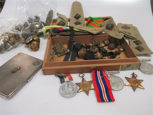 Lot 110 - WWII medals, 1939-45 Star, Africa Star,...