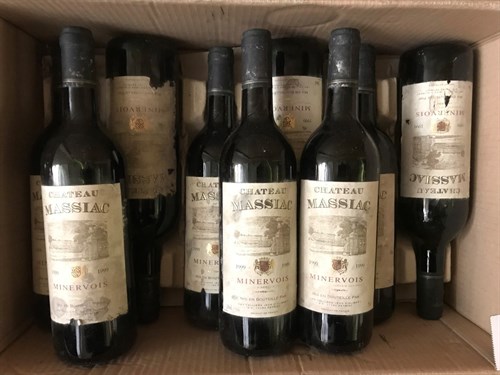 Lot 61 - Chateau Massiac, Minervois 1999, 9 bottles;...