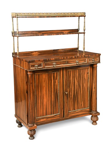 Lot 411 - A Regency calamander chiffonier