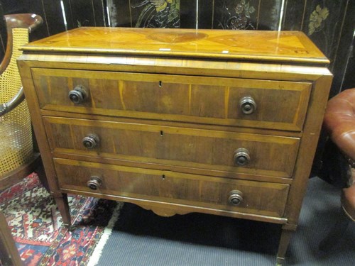 Lot 286 - A 19th century Continental walnut, olivewood...