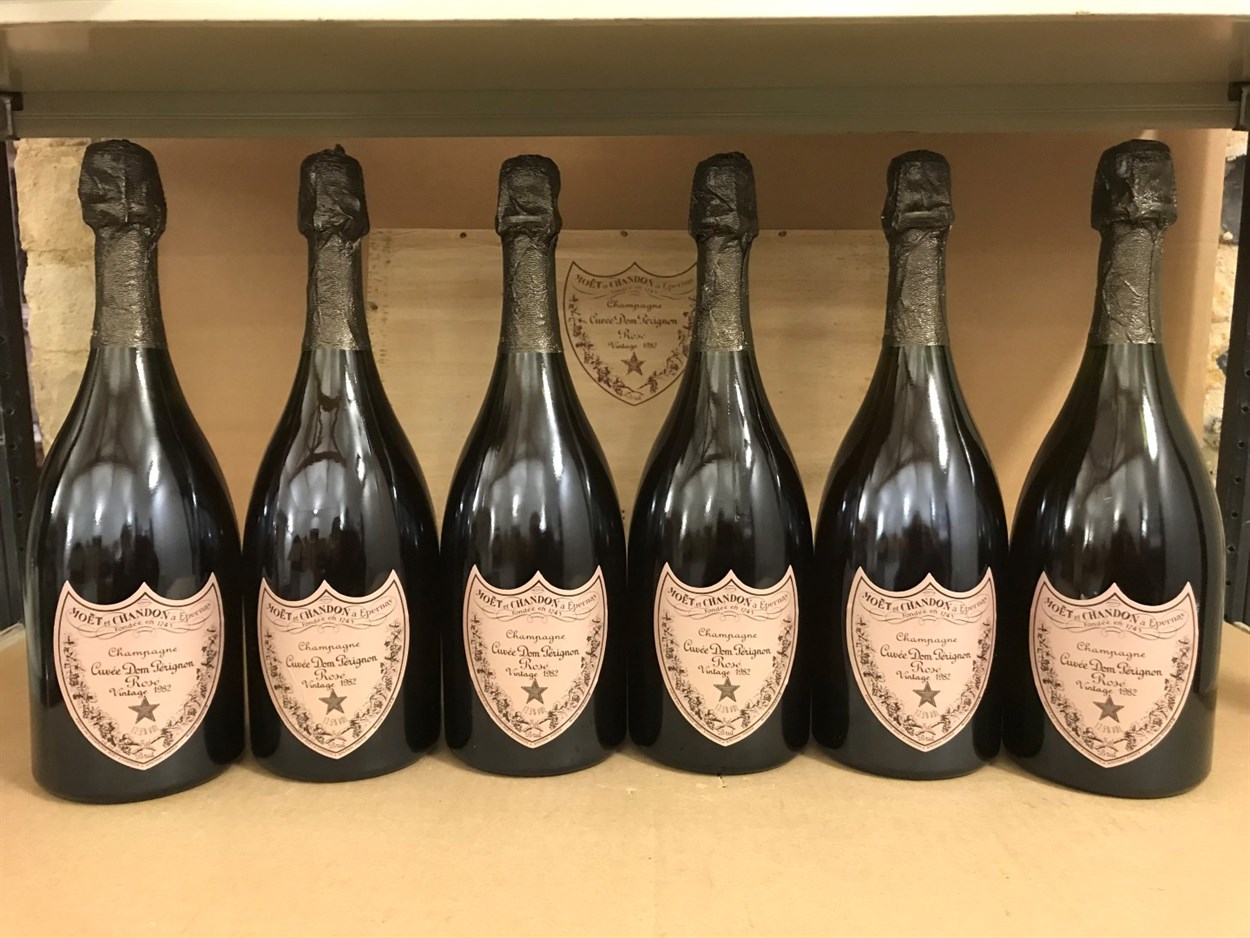 Lot 71 - Dom Perignon Rose champagne 1982, six bottles...