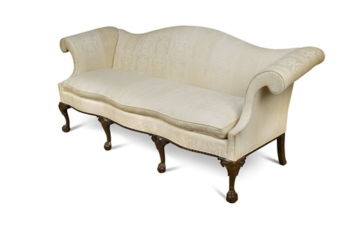 Lot 346 - A George III style mahogany sofa
