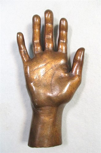 Lot 20 - A 20th century bronze study of a hand