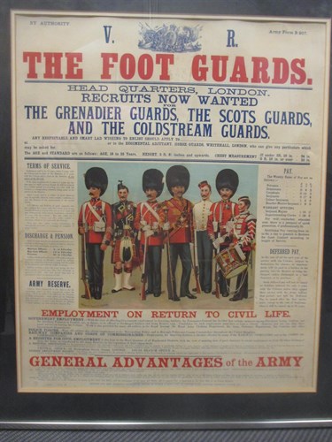 Lot 200 - A large poster for the 'The Foot Guards', 73 x...