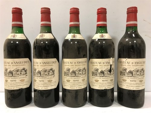 Lot 27 - Chateau d'Angludet, Margaux 1970, 5 bottles,...
