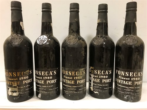 Lot 99 - Fonseca vintage port 1980, 5 bottles (removed...