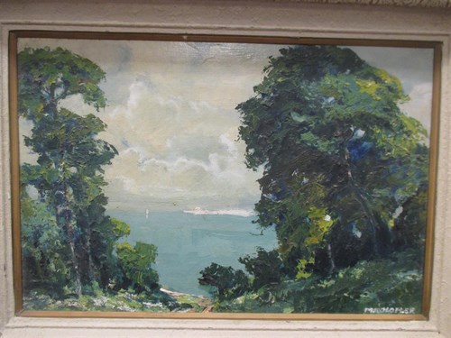 Lot 184 - Max Hofler (1892-1963), Mediterranean View,...