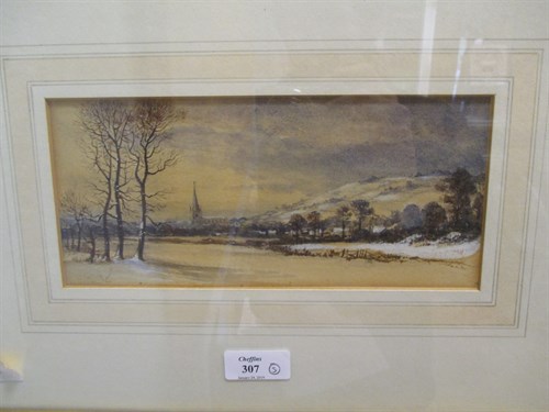 Lot 307 - English School, 19th Century, Scottish castle,...