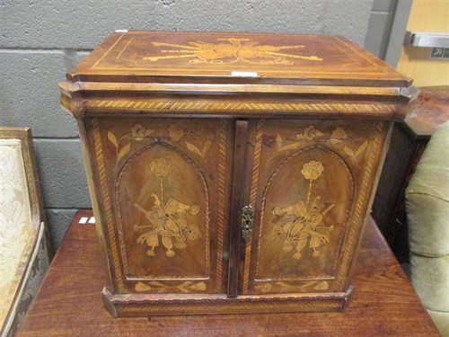 Lot 276 - A 19th century Dutch marquetry table top music...