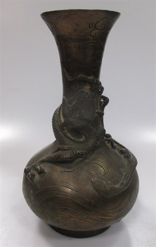 Lot 18 - An early 20th century Chinese bronze vase,...