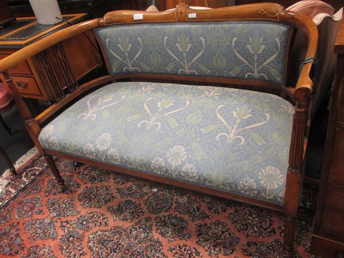 Lot 360 - An Edwardian sofa, a pair of armchairs and a...