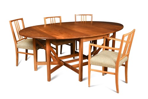 Lot 162 - A set of eight Gordon Russell affromosia dining chairs