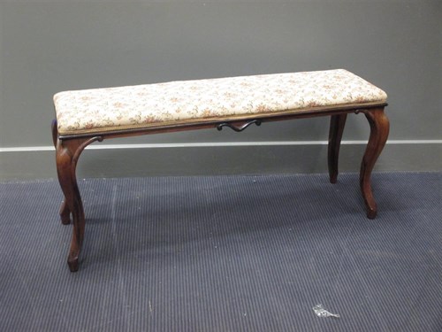Lot 304 - A 19th century rosewood framed duet stool and...