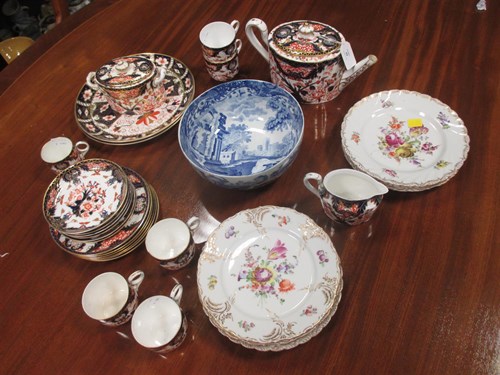 Lot 59 - A 19th century Derby Imari tea set and a set...