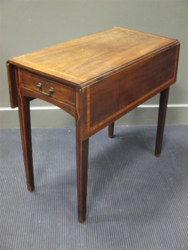 Lot 404 - A 19th century mahogany pembroke table and a...