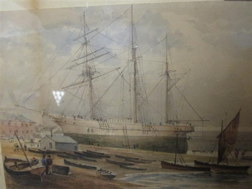 Lot 178 - Three small shipping watercolours including...