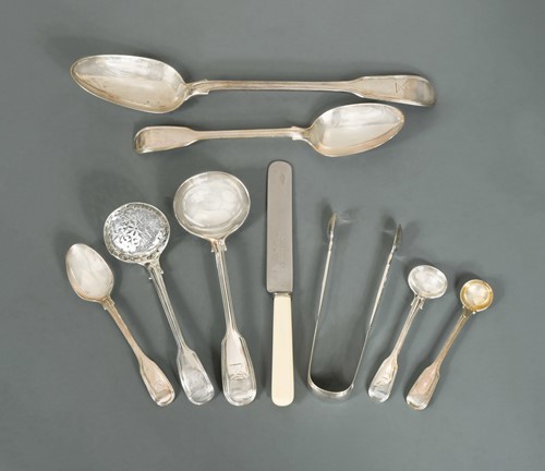 Lot 427 - An 81-piece set of Victorian silver flatware with 104 additions
