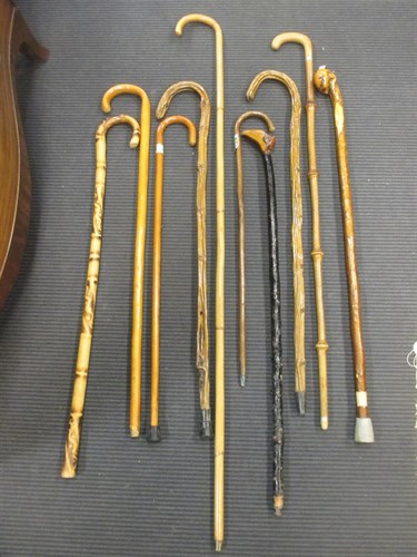 Lot 95 - A collection of walking sticks