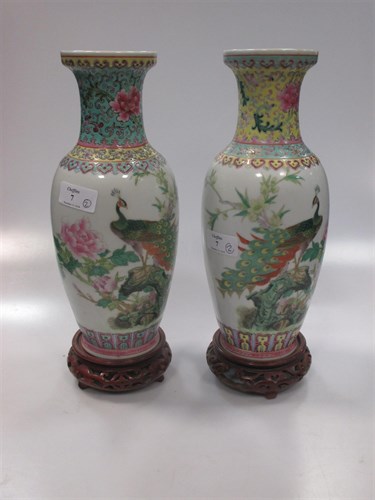 Lot 7 - Two similar Chinese vases, 20th century,...