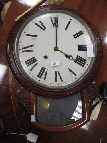 Lot 420 - A Victorian simulated rosewood drop-dial...