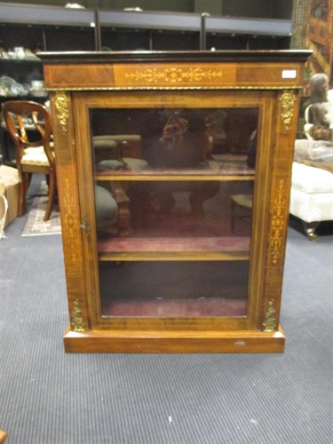 Lot 357 - A late Victorian rosewood and inlaid pier...