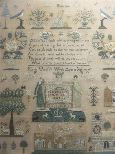 Lot 164 - An early 19th century needlepoint sampler...