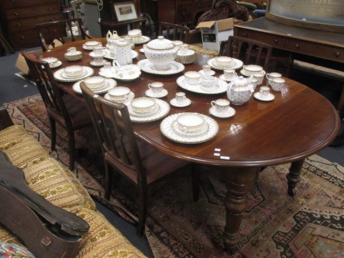 Lot 340 - A Victorian mahogany extending dining table...