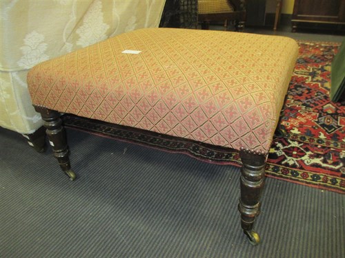 Lot 292 - A Victorian simulated rosewood footstool on...