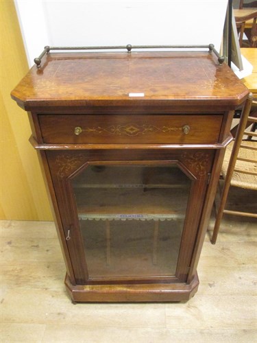 Lot 407 - A late Victorian figured walnut and inlaid...