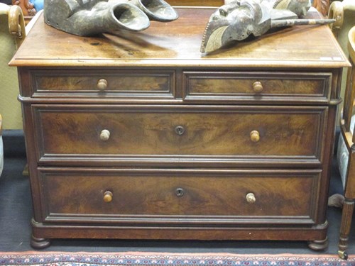 Lot 361 - A 19th century continental walnut chest of...