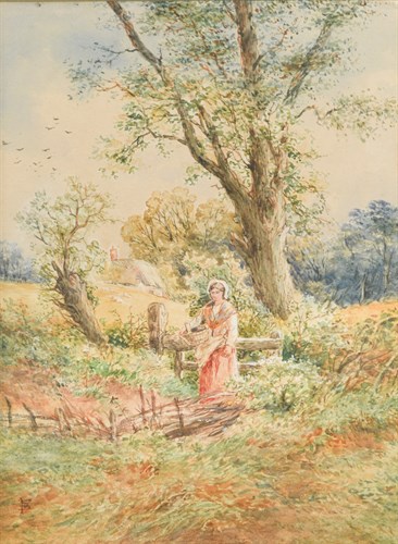 Lot 272 - English School (19th Century), A girl with a...