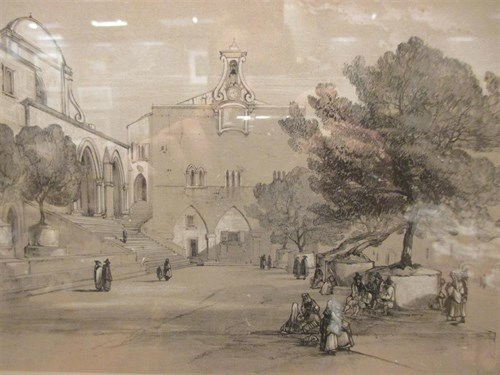 Lot 213 - Edward Lear, a pair of prints Piazza, Piperno,...