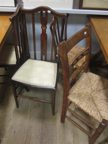 Lot 411 - A collection of various chairs to include...