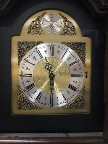 Lot 274 - A modern chiming Grandmother clock, dial...
