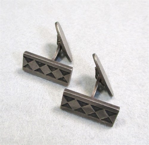 Lot 40 - Georg Jensen, a pair of silver cufflinks