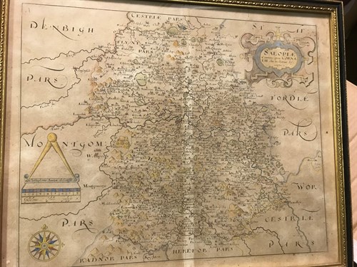 Lot 279 - A Saxton and Hole map of Shropshire, a Morden...