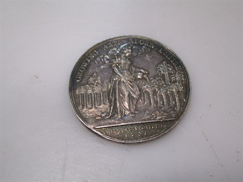Lot 154 - A Jernegan's silver Lottery token 1736, 39mm...