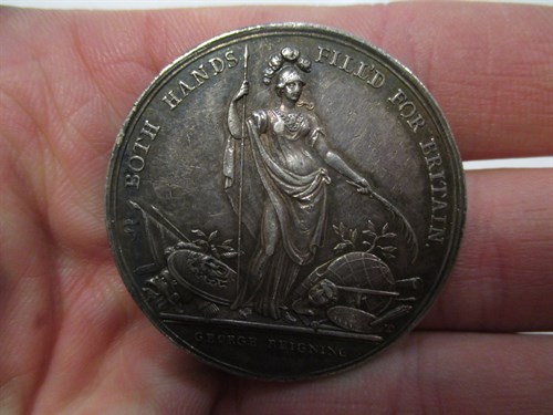 Lot 154 - A Jernegan's silver Lottery token 1736, 39mm...