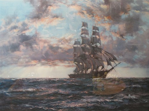 Lot 373 - Montague Dawson signed print, 'The Tall Ship'...