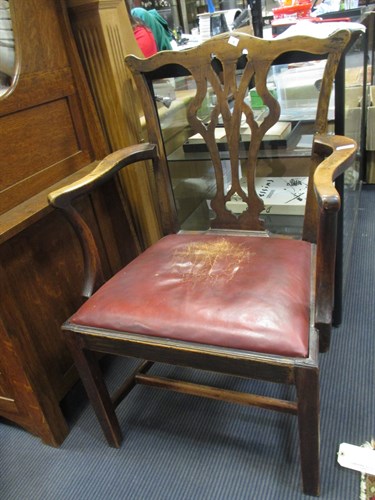 Lot 341 - George III country open armchair