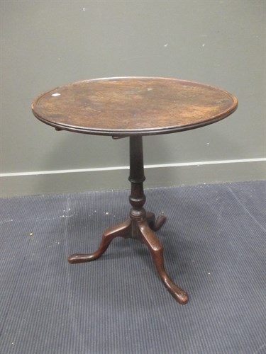 Lot 374 - George III mahogany tripod table and another...