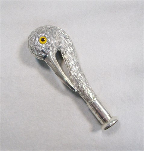 Lot 70 - A Victorian silver novelty walking cane top