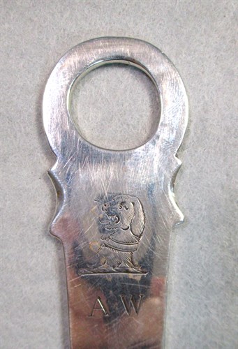 Lot 157 - Dublin - A George III Irish silver meat skewer