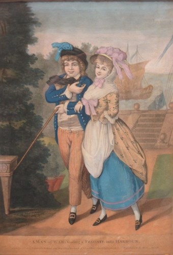 Lot 321 - Portrait of a woman, watercolour and two 18th...
